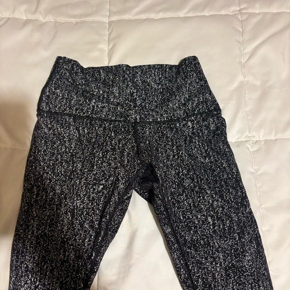 Lululemon Wunder Under High Rise Gray Speckled Leggings Size 8 - Picture 8 of 8
